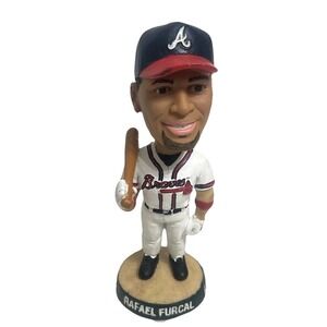 Vtg Atlanta Braves Rafael Furcal MLB Hard Plastic Bobblehead Figurine